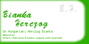 bianka herczog business card